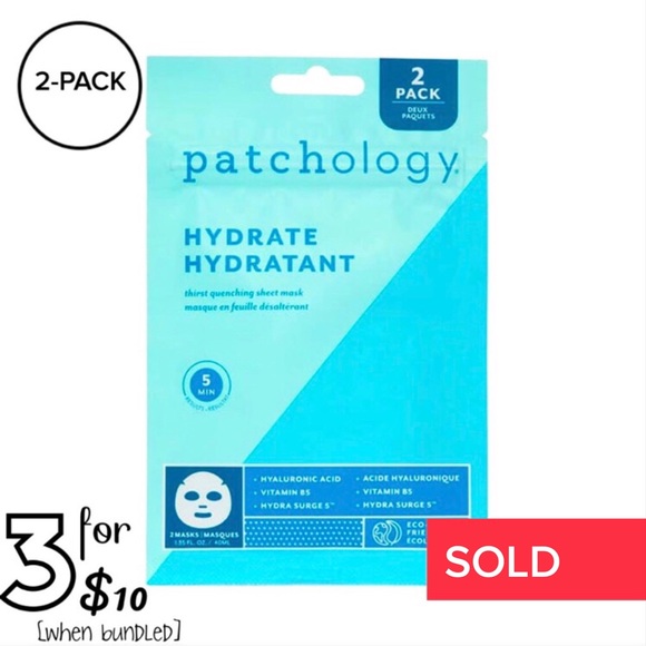 ⭐️[patchology] NWT Hydrate Sheet Mask - 2-PACK - Picture 1 of 11